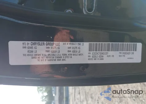 2013 Dodge Charger R/T z USA, uszkodzony, nr VIN 2C3CDXCT5DH631557